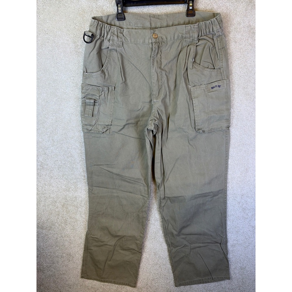 Vintage Wear To Fish Cargo Pants Mens 36 Green Cotton Utility Outdoor Gorpcore